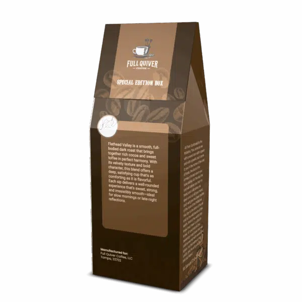 Special edition coffee box with detailed product description.