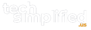 Tech Simplified logo with black background