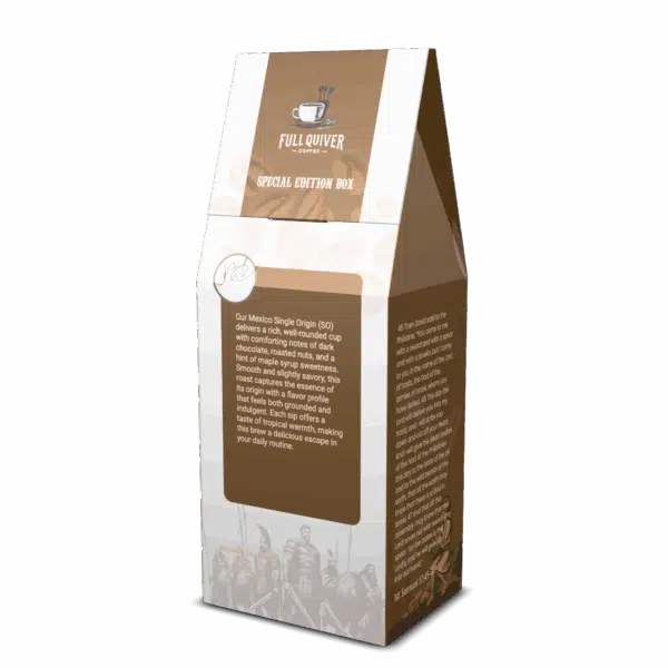 Special edition coffee box with detailed product description.
