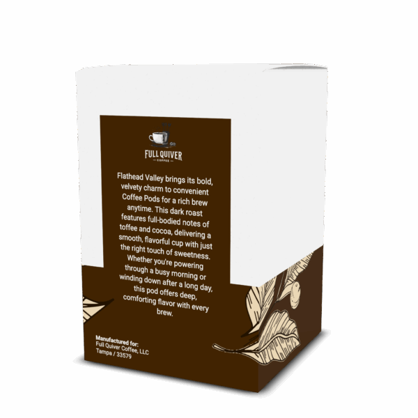 Full Quiver Coffee Pods packaging with description.
